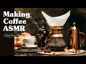 조용하고 아늑한 나만의 홈카페 Making Coffee ASMR Ambience | w Warm Fireplace sounds
