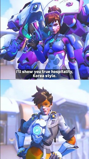 D.Va & Tracer Interaction | Overwatch #overwatch #ow