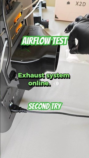 Did the X2D Exhaust Mod actually work? 💨 (Airflow Test) #3dprinting #bambulab #useful
