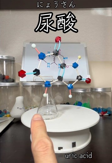 #今日の分子 #chemistry #molecular #化学 #分子 尿酸 uric acid