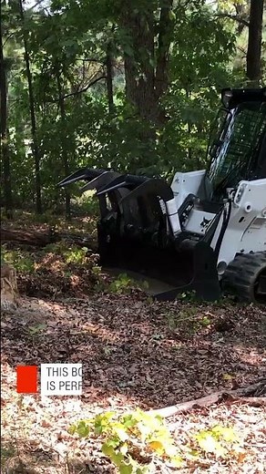 Bobcat grapple buckets move logs, dirt and debris