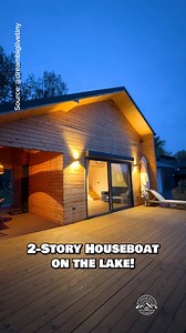 18K views · 305 reactions | #Houseboat on a lake! ⛴️ #hometour #tinyhouse #tinyhome #housetour #airbnb #vrbo #uniquestays #ADU | Dream Big Live Tiny Co. | Facebook