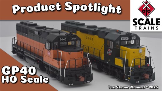 8K views · 390 reactions | We're looking over the all new Scale Trains Rivet Counter GP40 in HO Scale. We have Milwaukee Road #2040 and Chicago and North Western #5504 on hand for this spotlight. Climb aboard and enjoy this video here on The Steam Channel! We'd like to thank our friends at ScaleTrains for sponsoring this product spotlight here on The Steam Channel! | The Steam Channel | Facebook