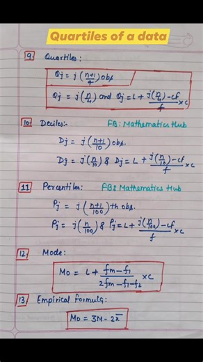 1.1K views · 14 reactions | Quartiles of a data #quartiles #statistics #maths #viralreels #viralreelsfb | Mathematics Hub | Facebook
