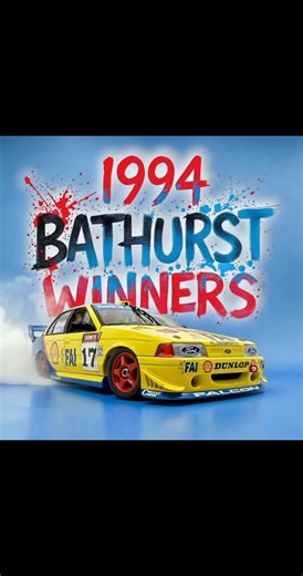 BATHURST WINNER 1994 Dick Johnson / John Bowe DJR Ford EB Falcon 1:18 scale model ai montage