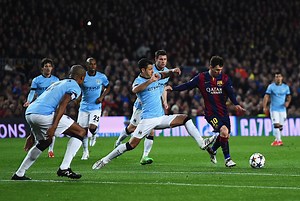 Video: Lionel Messi making fools out of Manchester City players with his magical nutmegs