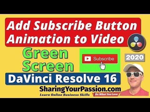 Add Animated Subscribe Button with Green Screen Transparency in DaVinci Resolve