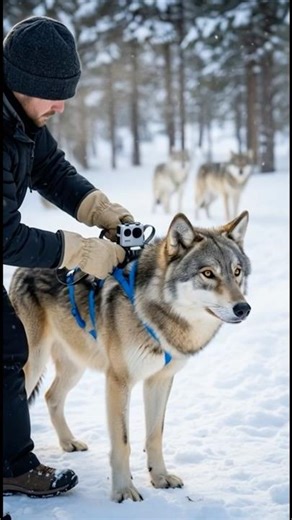 POV: You’re hunting with a wolf pack in the snow 🐺