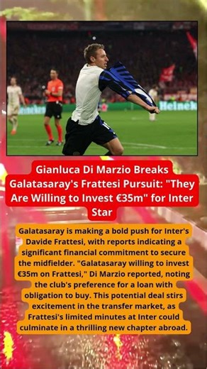 Gianluca Di Marzio Breaks Galatasaray's Frattesi Pursuit: "They Are Willing to Invest €35m" for Int