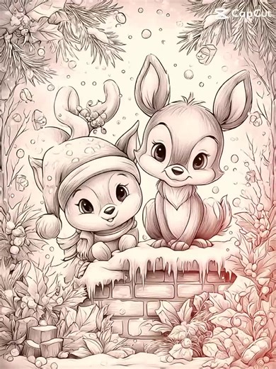 Kids Christmas Coloring Pages – 45  Printable Holiday Sheets | Santa, Snowmen, Reindeer & Easy-to-color Designs - Etsy Australia