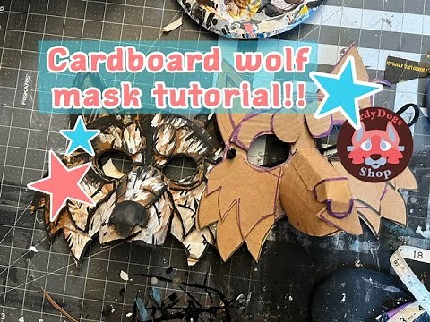 Cardboard Wolf Therian Mask Tutorial | Pattern in Description!!