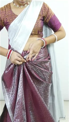 Saree draping Easiest Step-by-Step for Beginners #saree #drape #fashion