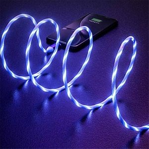 [Hot Item] Rt-Mc33 Flowing Light LED Charging USB Lightning Cable for iPhone
