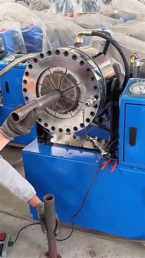 Round tube neck reduction and insertion #Tube reduction machine Dongsheng Manufacturing