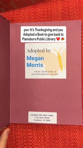 This Thanksgiving, We're feasting on Gratitude! 🦃 🧡 We are especially thankful for all of you in the West Windsor Plainsboro community. Your support is what makes the Plainsboro Public Library so special 📚 This Thanksgiving, skip the mall and give to a place that offers a perpetual feast for the mind: free books, free wifi, and a place for all to gather 🍂. Our Adopt-a-Book fundraiser is thriving because of you. We’ve already raised an amazing $5.2K of our $10K goal! This video showcases some