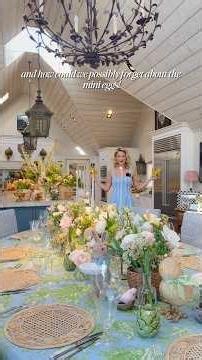 Build my Easter Tablescape with me 🐣🤍✨ #easter #tablescape