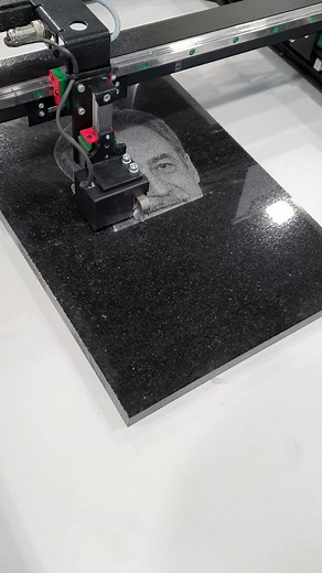 Stone Impact Engraving Machine Mirtels T5060 - Engrave Photo on Granite