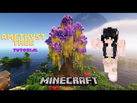 Minecraft: Cottagecore Amethyst Tree Tutorial 🌲🌈💎