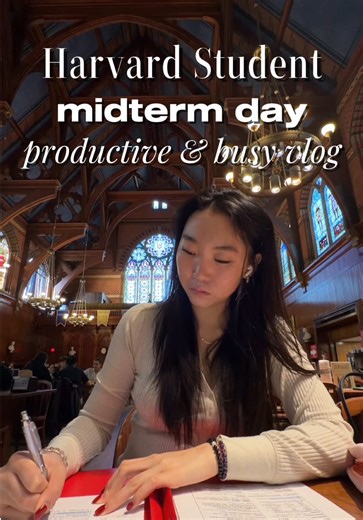 harvard student productive midterm day vlog #vlog #study #dayinmylife #college #productivity