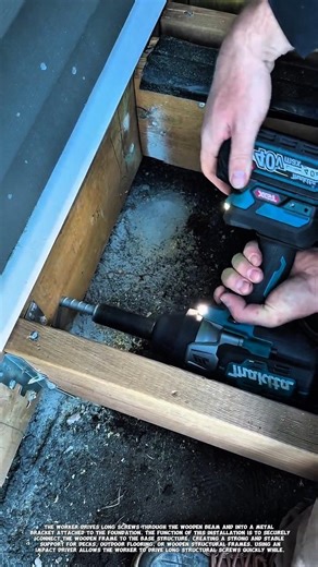 Installing Structural Wood Screws with Impact Driver | Deck Frame Construction Method.