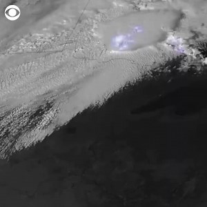25K views · 155 reactions | LIGHTNING LINE: A NOAA satellite captured a line of thunderstorms "erupting" over the midwest U.S. and Ontario, Canada on Thursday. | CBS News | Facebook