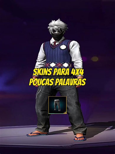 skins para 4x4 com calça poucas palavras #pobrelkskins #combinaçãoff #shortsff