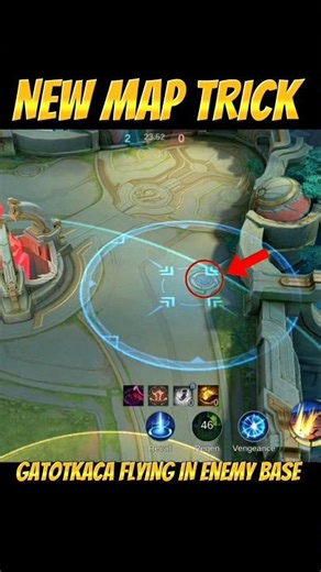 NEW MAP FLYING TRICK ✅ #mobalegends5v5 #moba5v5pippin #moba5v5english #gatotkaca #shorts #viral