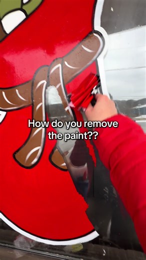 How to remove window paint #diy #paintremoval #windowpainting #windowart #windowpaintingprocess