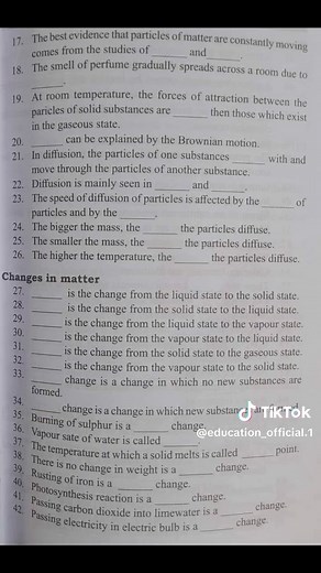 Grade 10 Chemistry Tests and Notes