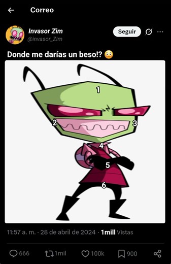 Invader Zim: ¿Dónde Me Darías Un Beso?