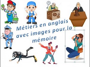 50 Métiers (professions) en Anglais avec images pour débutant - Apprendre l'Anglais
