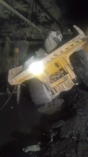 dump truck inside the dam