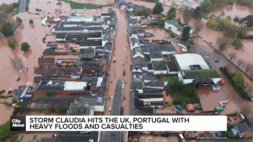Storm Claudia hits UK, Portugal