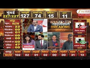 BMC Election 2026 Result LIVE | मुंबईच्या निकालाचा सस्पेन्स वाढला | Zee 24 Taas | Marathi News