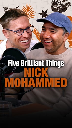 Nick Mohammed is this week’s guest on Five Brilliant Things! Out now if you subscribe to our Patreon. Available everywhere else tomorrow. | Russell Howard