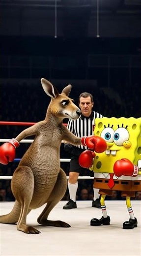 “Kangaroo Combo KOs SpongeBob 💥🦘 ‘Time to Use My Health Insurance!’”