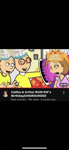 Caillou and Arthur's Birthday Shenanigans