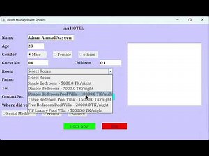 Hotel Management System by java