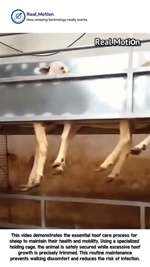Innovative Sheep Hoof Care Equipment #worker #process #animal #farm #livestock