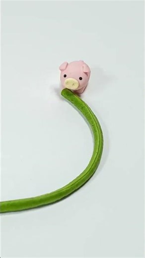 今天吃素 一根豆角呀～ #shorts #stopmotion #mukbang #funny #animatio #cute