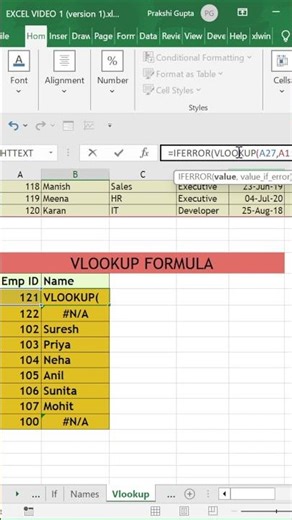 💡 Excel IFERROR Hack 🔥 Excel IFERROR Trick ⚡ Excel IFERROR Formula You Must Know!