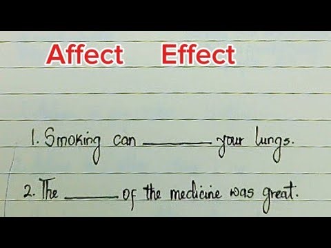 English Grammar Exercise | AFFECT vs EFFECT