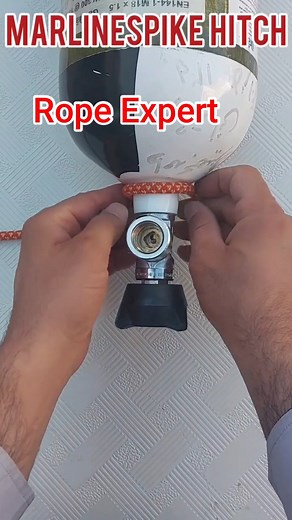 The marlinespike hitch is a temporary knot used to attach a rod to a rope in order to form a handle. This allows more tension than could be produced comfortably by gripping the rope with the hands alone. It is useful when tightening knots and for other purposes in ropework #knot #outdoors #diy #techniques #trick #tips #fyp #knottying #knottok #knots #knotok #sailor #marine #line #rope #notsexpert #howto #nudos #camping #outdoors | Rope Expert