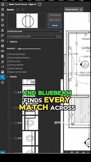 Here's how to use Image Search in Bluebeam to instantly find and count items across your entire plan set: ✅ Highlight one item ✅ Let Bluebeam scan the drawings ✅ Verify results ✅ Apply to a count measurement ✅ Get totals automatically organized by page Stop counting manually. Let Bluebeam do the work. Comment