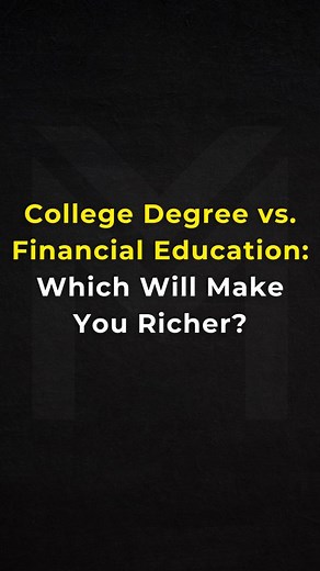 13K views · 1.2K reactions | College Degree vs. Financial Education: Which one will make you richer?  Drop your thoughts below — Do you think a degree is worth it, or is financial education the real key to success? Follow @motivampus for daily motivation  #DegreeVsSkill #degree #financialeducation | Motivampus | Facebook