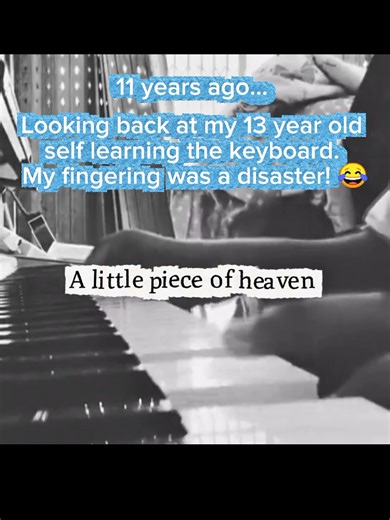 Please ignore my ugly finger placement!😝 ตอนนั้นจัดระเบียบร่างกายไม่เป็น อิอิ #alittlepieceofheaven #avengedsevenfold #keyboard #piano #a7x