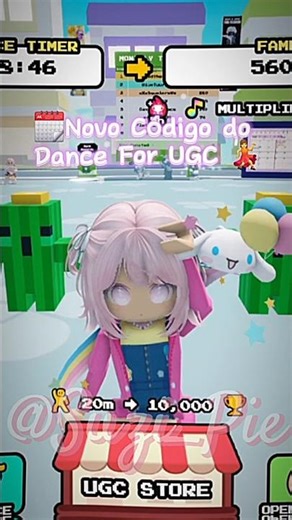 🗓Novo Código Dance For UGC!💃#code #roblox #robloxfreeitems #shorts @Suzi_Pie #robloxfree