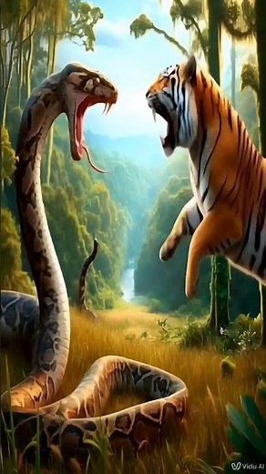 tiger vs python fight#tiger #python