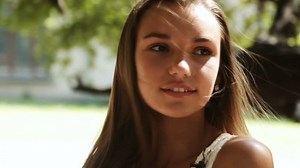 Wind Blowing Long Brunette Hair Portrait Stock Footage Video (100% Royalty-free) 1007618710 | Shutterstock
