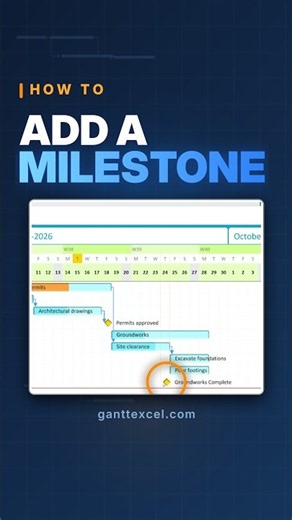 Add a Milestone That Moves Itself (Excel Gantt Chart)